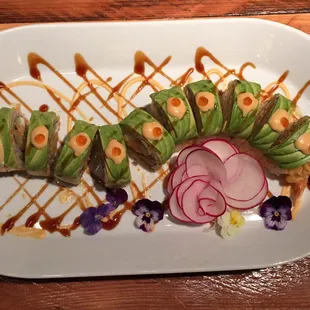 Dragon Roll just 11$, reasonable price!! Yummy