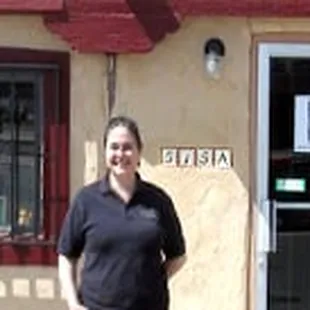 City Treats Parties storefront with owner and chef Stefani Mangrum.