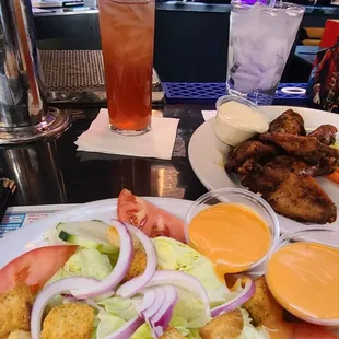 4&apos;27&apos;2022 Garden Salad, City View Baked Wings and a Royal Punch !!