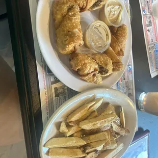 Cheesesteak Eggrolls &amp; Fresh cut fries
