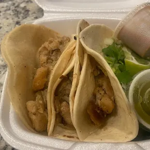 Chicken tacos - kinda small!