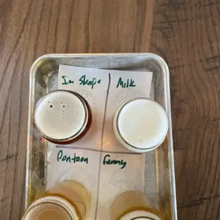 a tray of beers