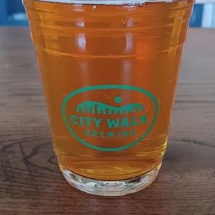 Fallen Arches West Coast IPA in their awesome party cup style glassware!