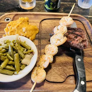 Sirloin and Shrimp