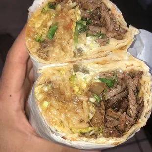 Carney asada burrito