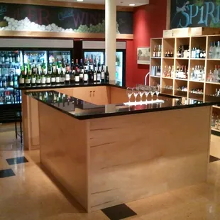 Our tasting bar. Free tastings from 2 to 4 pm on Saturdays.