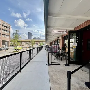 Outside patio is dog friendly