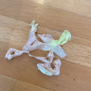 Bad lettuce from salad