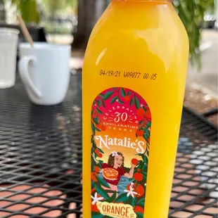 Natalie's Orange Juice.