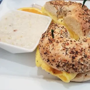 Bagel egg and cheese