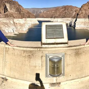 Standing in Nevada and Arizona on the bridge!