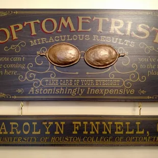 Old fashioned office sign