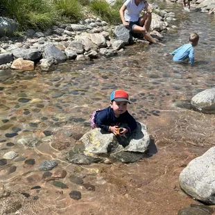 Hanging in the creek.