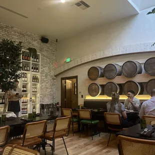 Back view of seating area