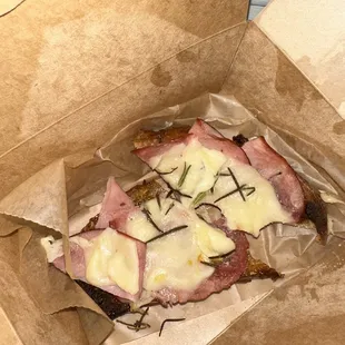 Country ham toast