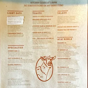 Food menu