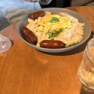 Flip side ( linguisa, garlic fried rice,eggs)