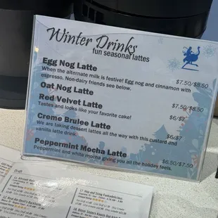 Winter drinks
