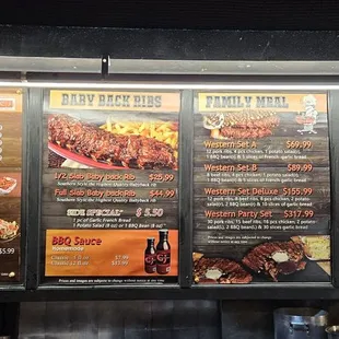menu, ribs