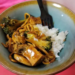 I add side of steamed rice to go with leftovers. .