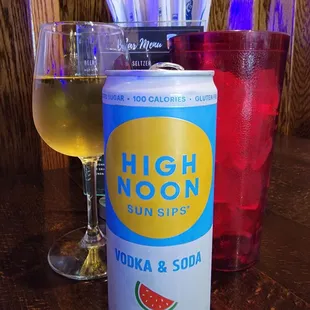 Vegan &amp; my favorite  =  Plum wine + seltzer + lemon wedge &amp; ice. .
