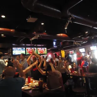 Celebrating at CJ&apos;s in Rochester