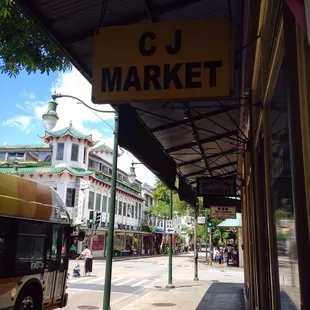CJ Market...adjacent to the Wo Fat building, for the curious. (Dig granny in the middle of the intersection!!) Aloha