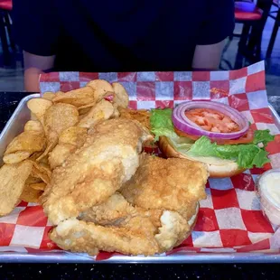 Fried grouper sandwich