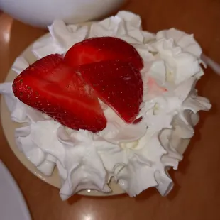 Fruit and whipped cream