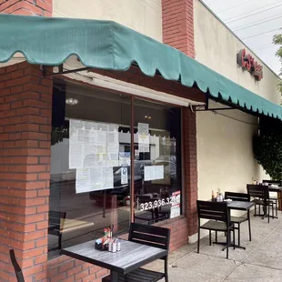 Outdoor seating.