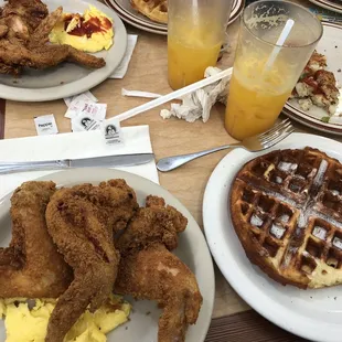Chicken and waffles