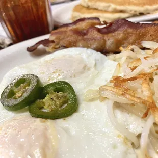 Pancake Special (ask for grilled peppers)