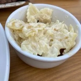 Macaroni and cheese side (actually bowtie pasta)