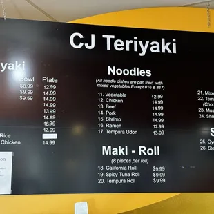 Current menu 6/20/24