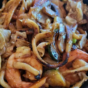 Shrimp pan fried noodles