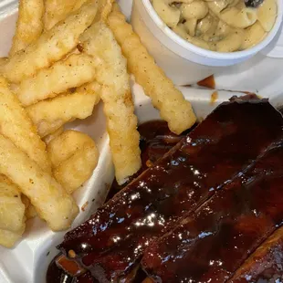 Macaroni salad and Pork Ribs