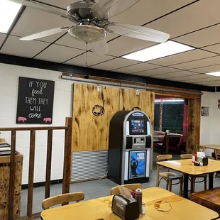 the inside of a restaurant