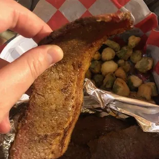 I've eaten at dozens of BBQ restaurants and have honestly never seen brisket presented like this.