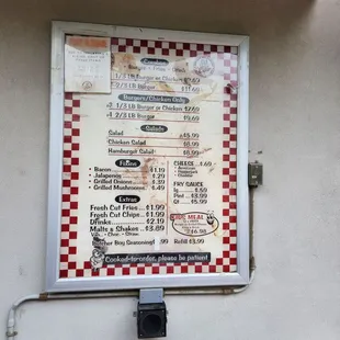the menu