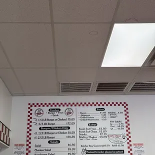 The menu