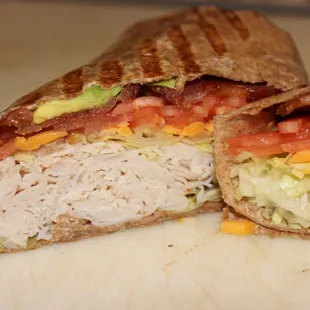 a cut in half sandwich