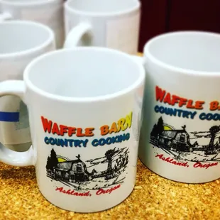 Sublimated mugs for Waffle Barn