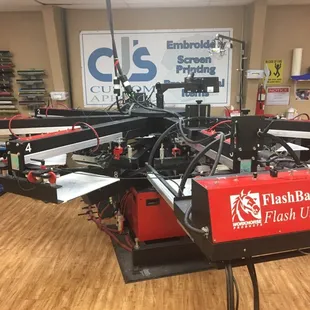 Our automatic screen printing press