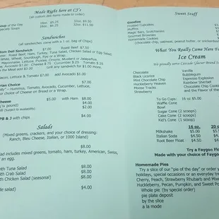 Inside menu