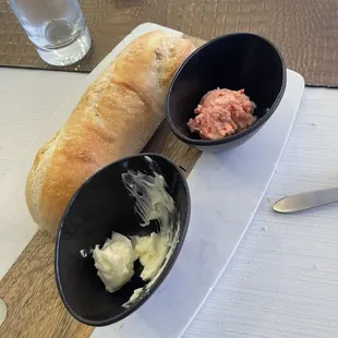 Bread with cherry butter