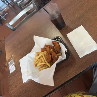 fried chicken and fries