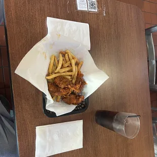 chicken wings and fried chicken, food