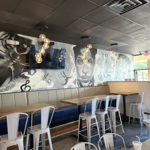 the interior of the restaurant