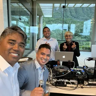 DJ Djay, DJ Inspekt, Jason and me. Best the DJs on the island.