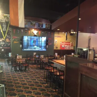 the bar area